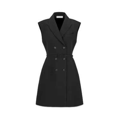 Dior Short Blazer Dress Wool and Silk "Black"