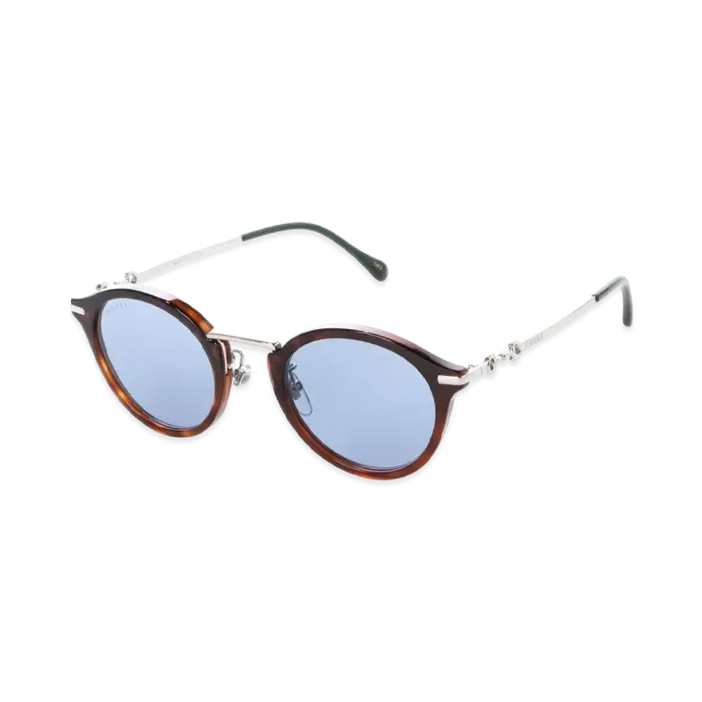 GUCCI Round Sunglasses "Havana/Blue"