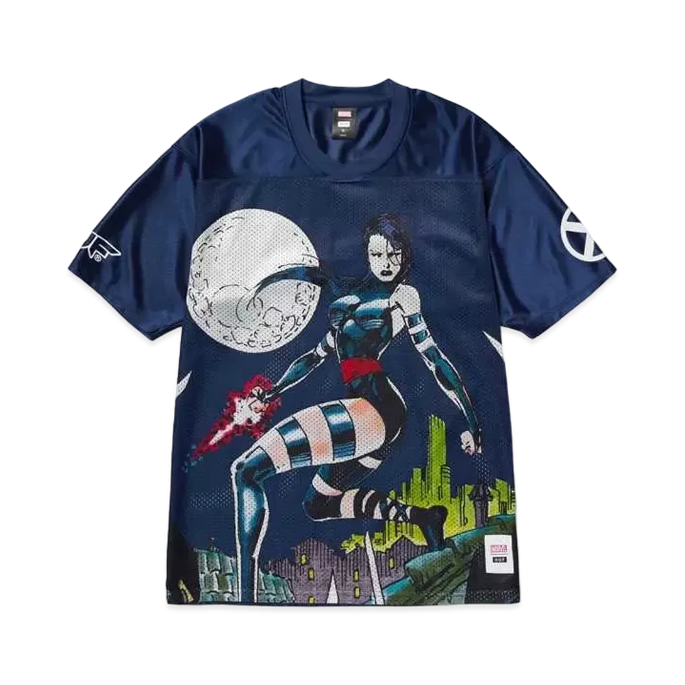 HUF x X-MEN Psylocke Football Jersey "Navy"