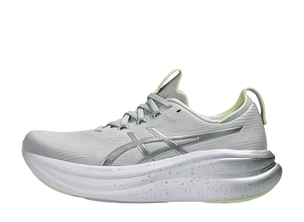 Asics Women's Gel-Nimbus 28 Platinum "Glow Green"