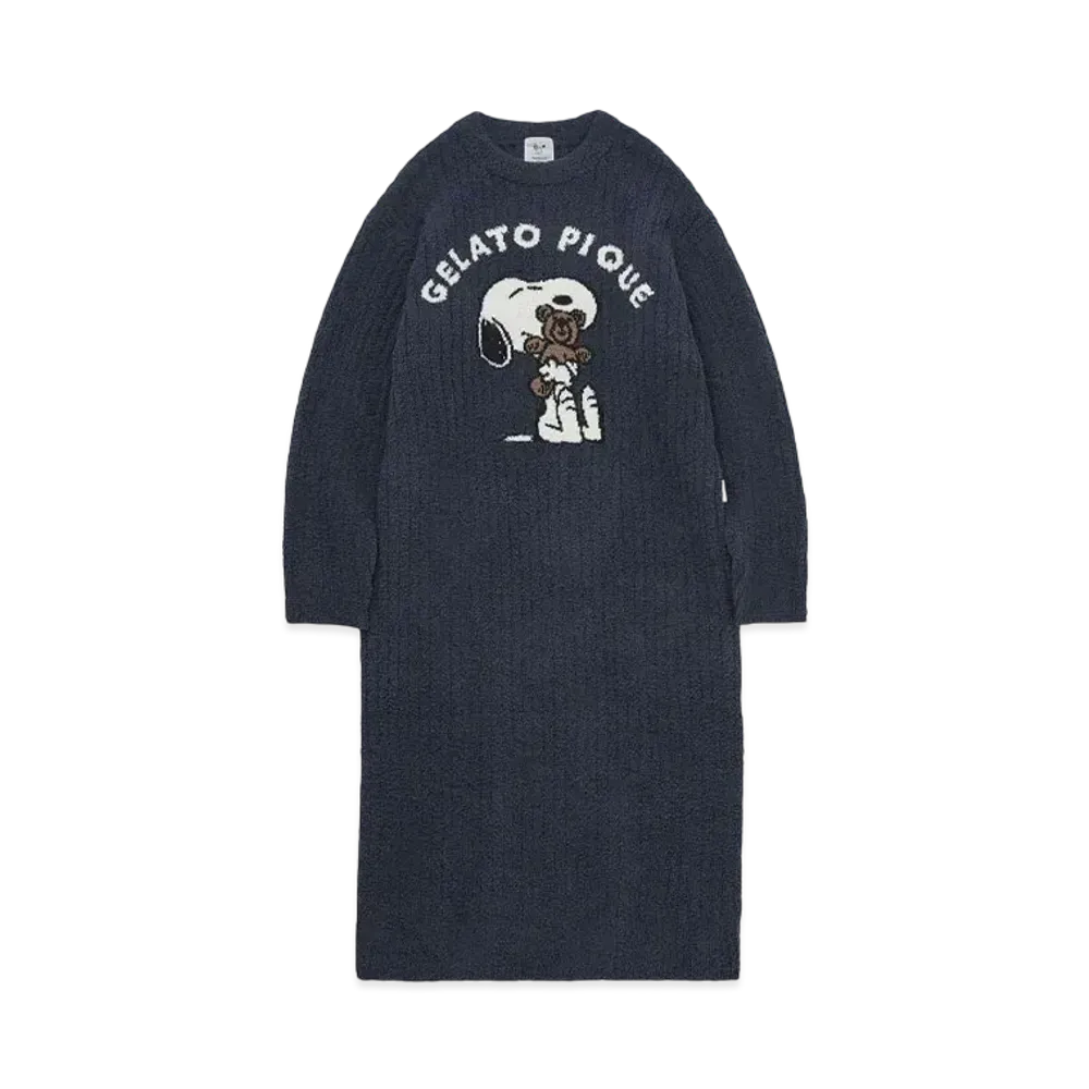 GELATO PIQUE x PEANUTS Snoopy x Bear Jacquard One Piece "Navy"