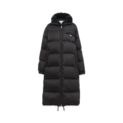 PRADA Re-Nylon Gabardine Puffer Coat "Black"