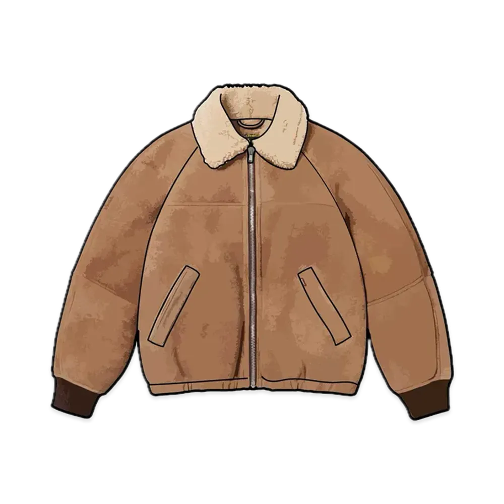 Supreme x Schott Shearling Bomber Jacket "Brown"