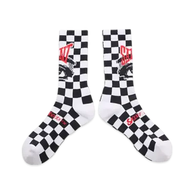 SAINT Mxxxxxx Eye Socks "Black/White" (25FW) SM-HR1-0000-106