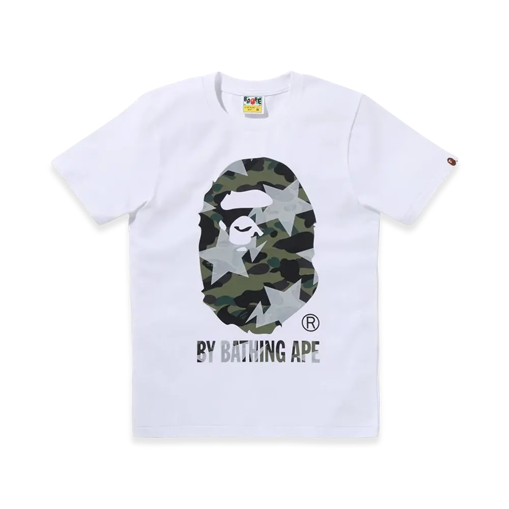 A BATHING APE Women's By Bathing Ape Tee "White/Green"