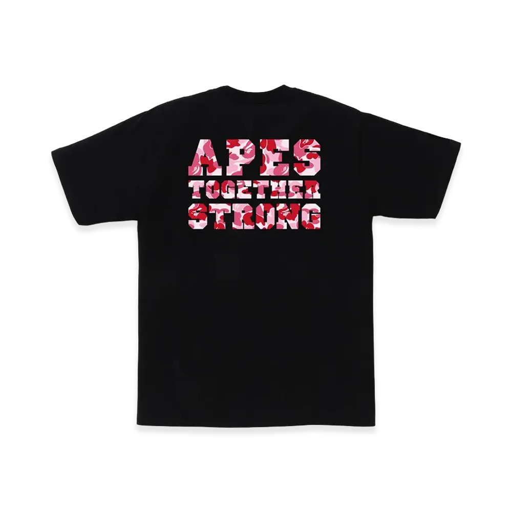 A BATHING APE ABC Camo College ATS Tee "Black/Pink"
