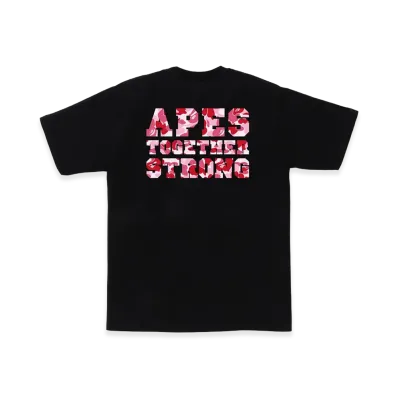 A BATHING APE ABC Camo College ATS Tee "Black/Pink"