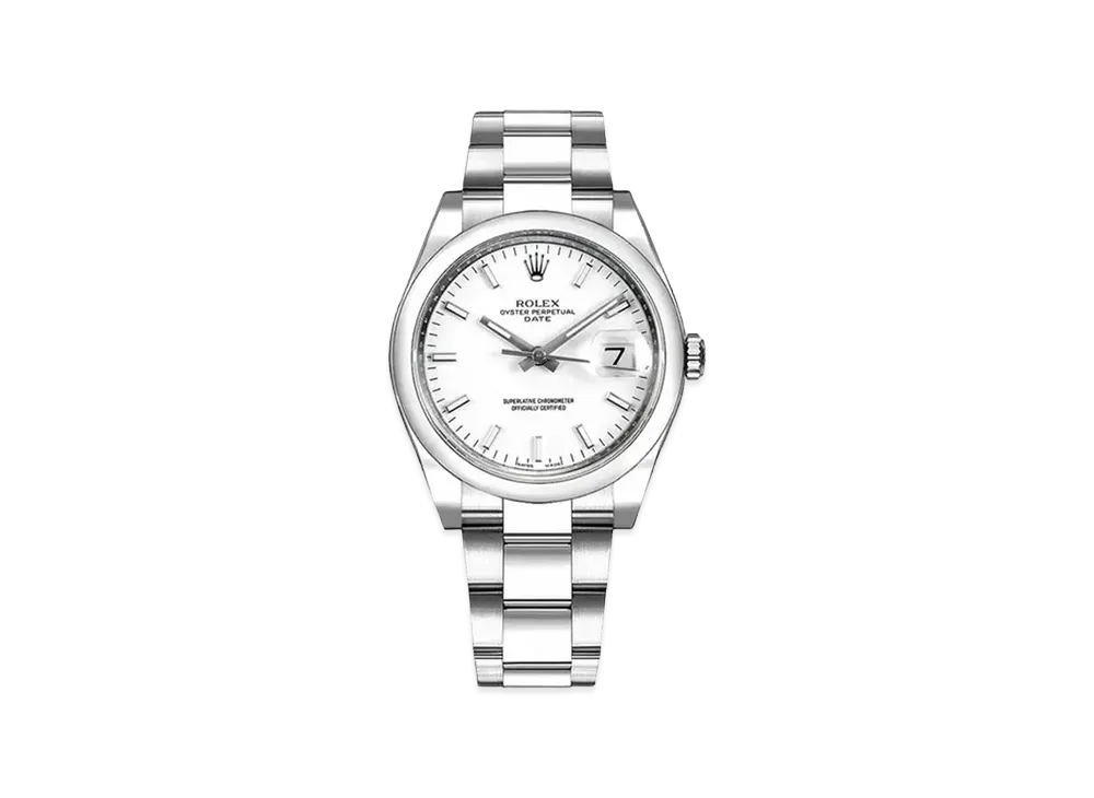 ROLEX Oyster Perpetual Date "White/Stainless Steel"