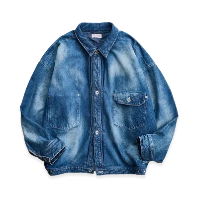 NICENESS D.Thornhill Distressed Denim Trucker Jacket "Indigo"