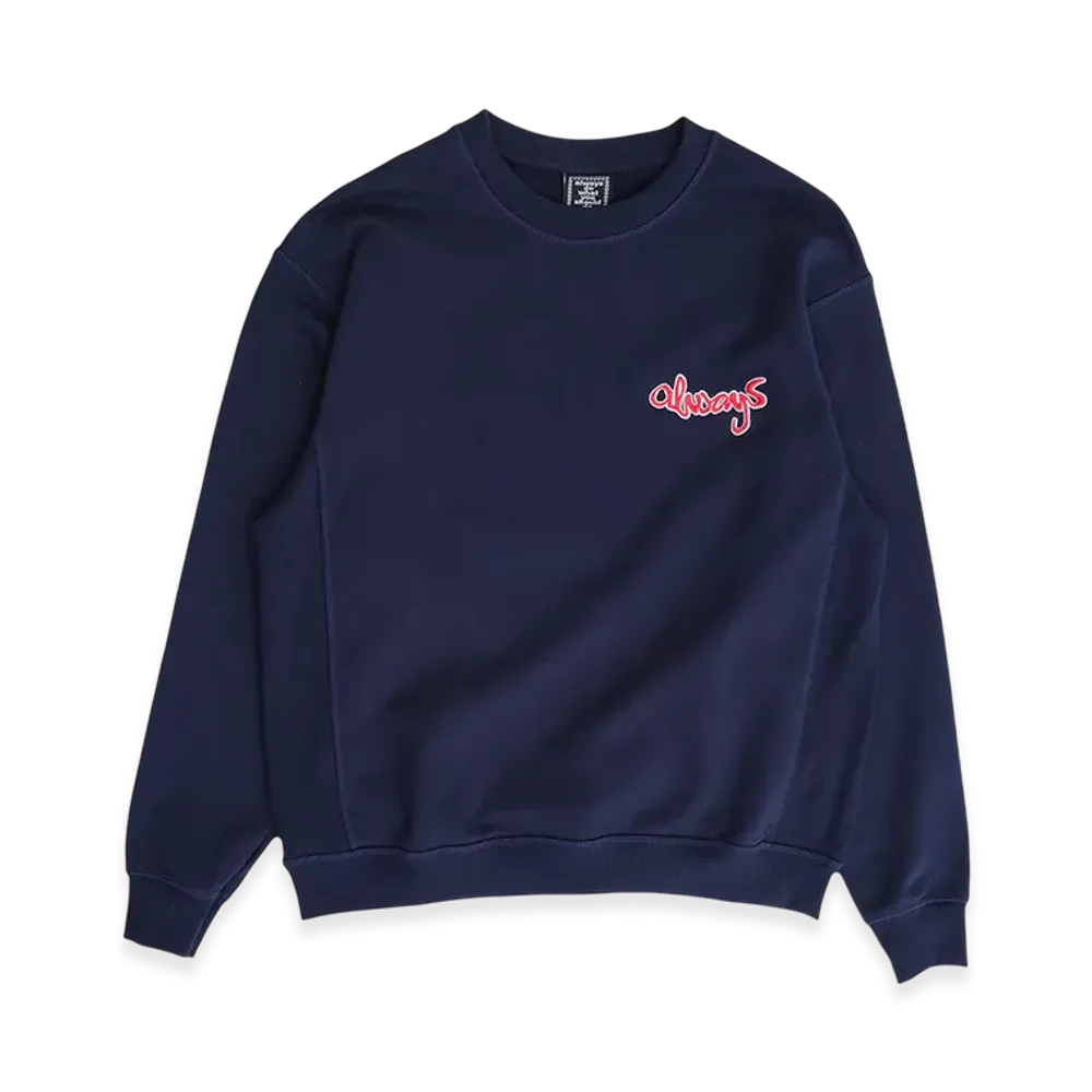 MIN-NANO x ADWYSD Panelled Always Crewneck "Navy"
