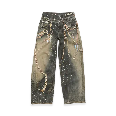 Acne Studios Loose Fit Jeans - Year of the Horse "Black/Multi"