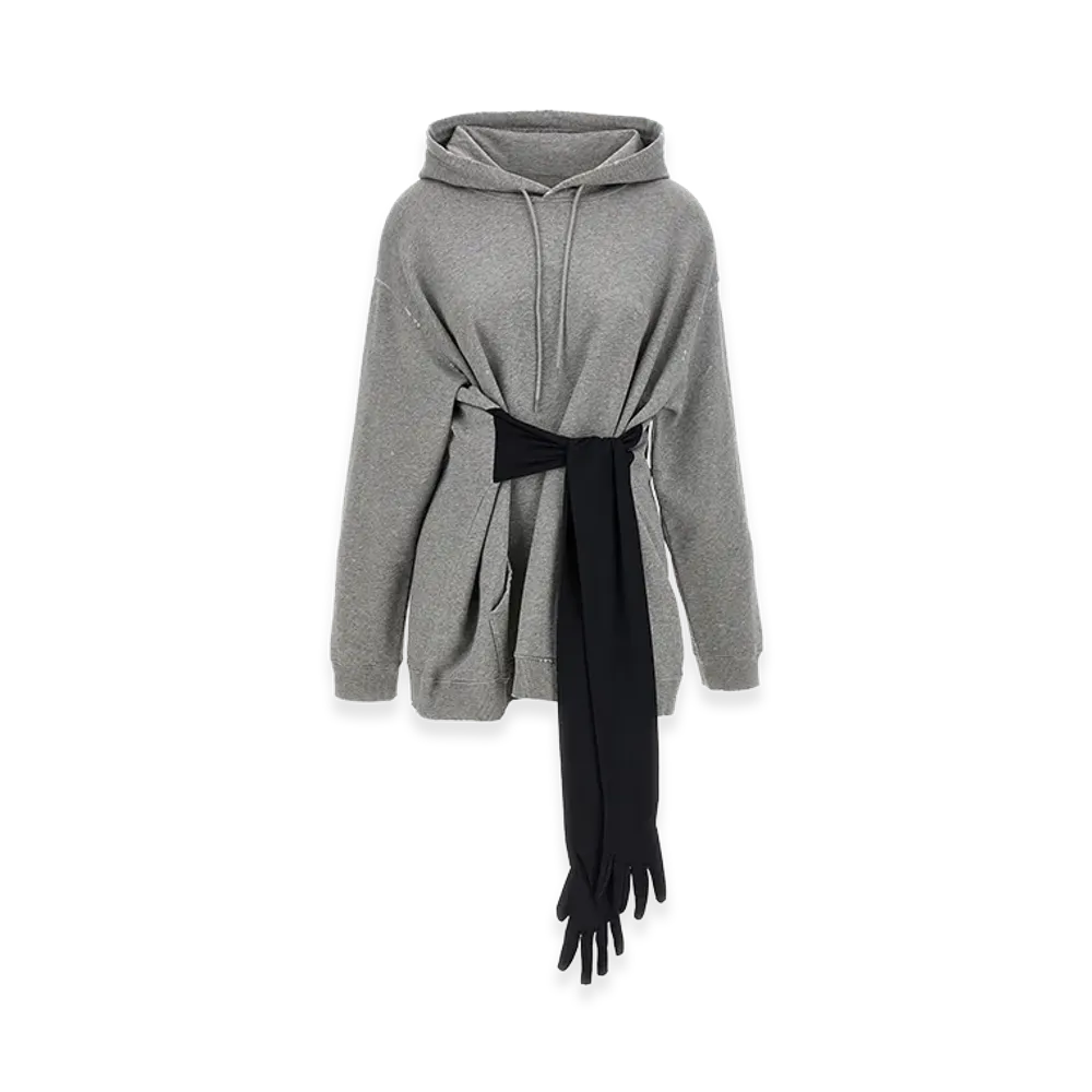MM6 Maison Margiela Women's Hoodie Dress With Gloves "Gray"