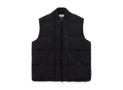 Stone Island Down Vest with Bomber Collar "Black"