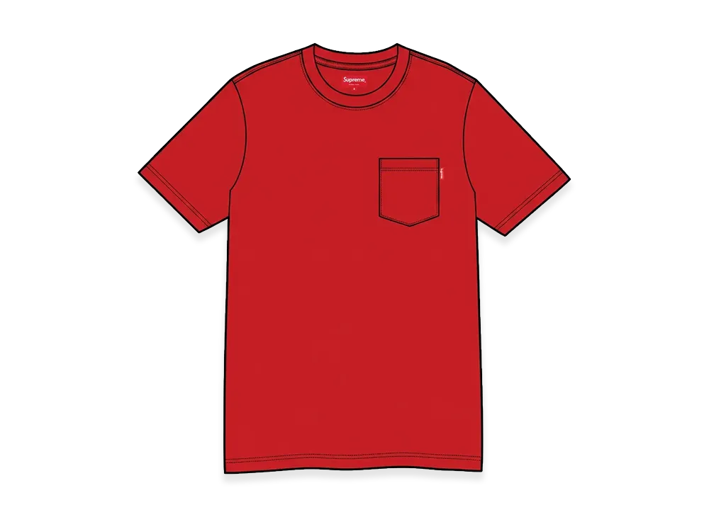 Supreme S/S Pocket Tee "Red" (17FW)