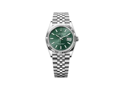 ROLEX Datejust 36 Oystersteel & White Gold "Green"