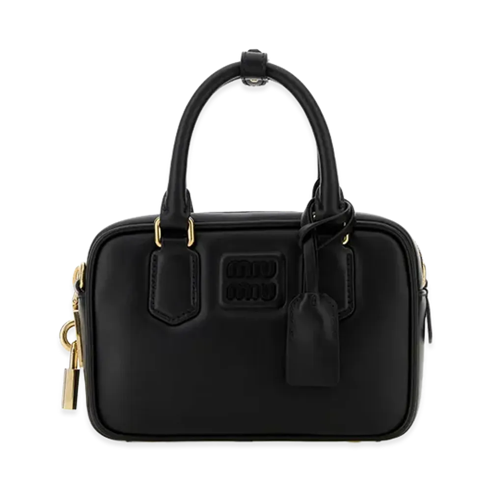 MIU MIU Women's Leather Arcadie Handbag "Black"