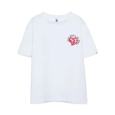 THE WORLD IS YOURS Heart Paisley T-shirt "WHITE"