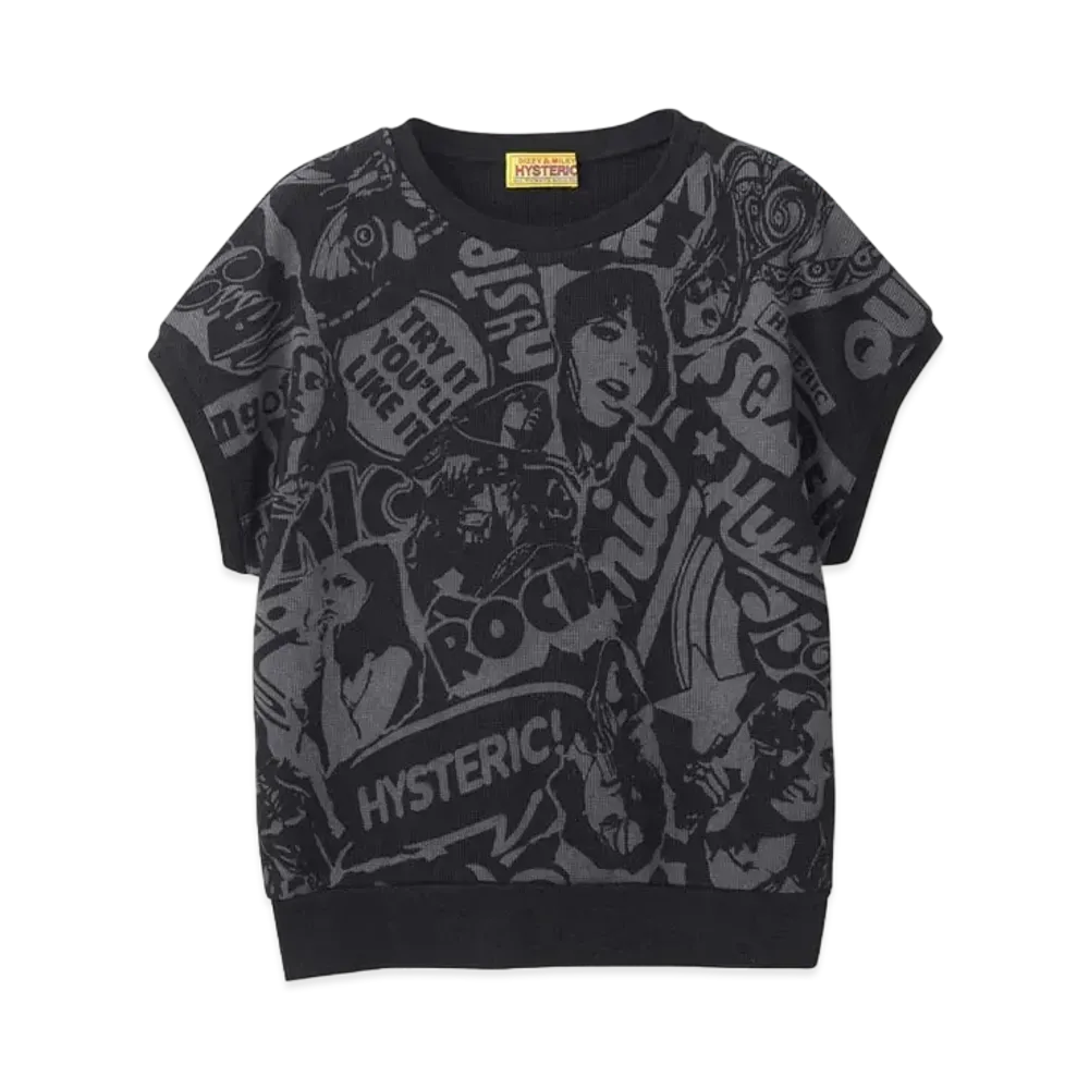 HYSTERIC GLAMOUR Punk Collage Sweat "Black"