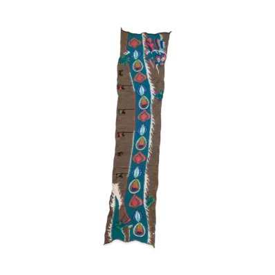 KAPITAL Full-Length Wool Dragon Dance Muffler "Brown"