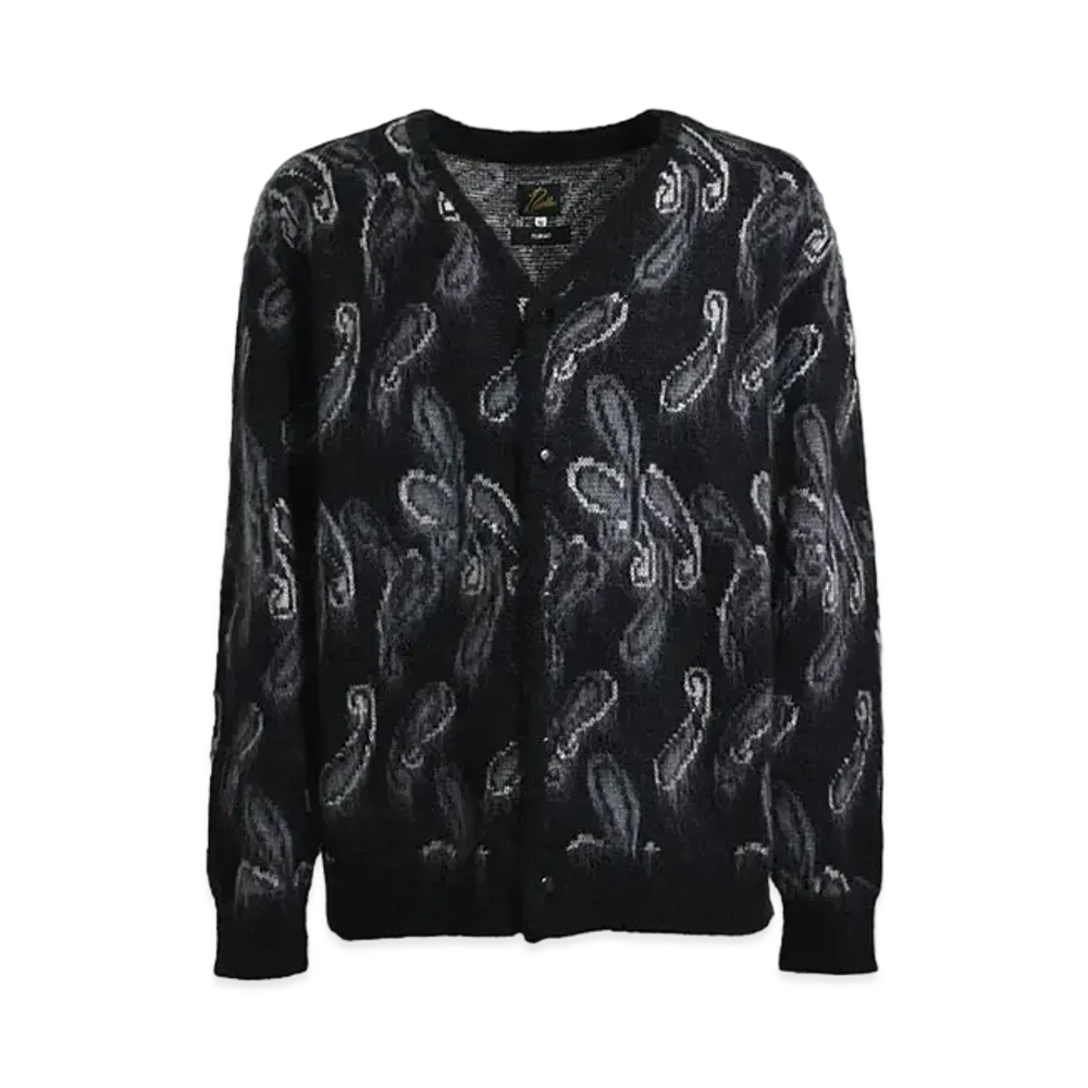 Needles x NUBIAN Mohair Cardigan (Exclusive) "Black Gray"