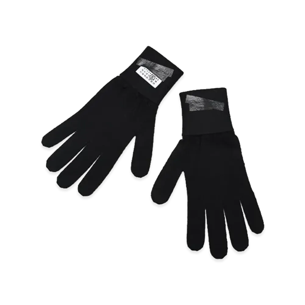 MM6 Maison Margiela Taped Label Gloves "Black"