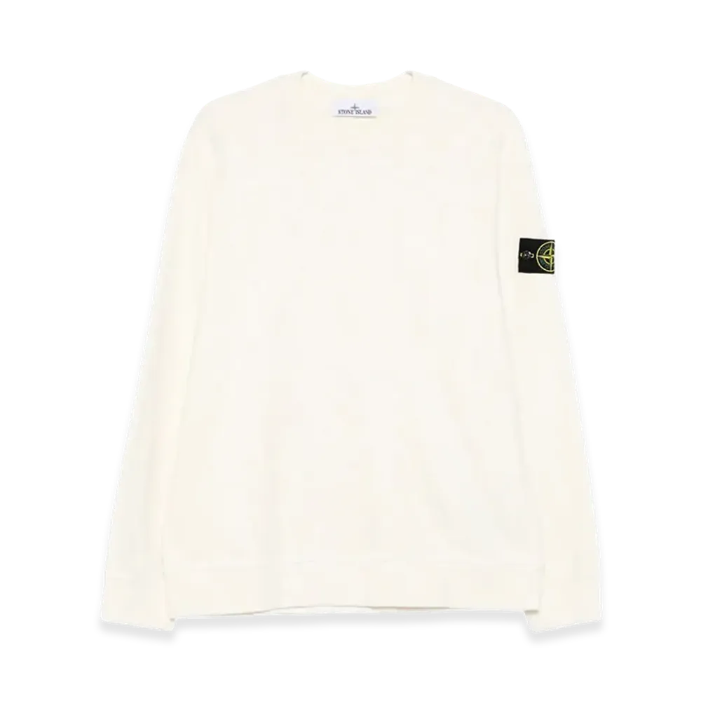 Stone Island Vanise Brushed Heavy Cotton Jersey Sweatshirt "White"