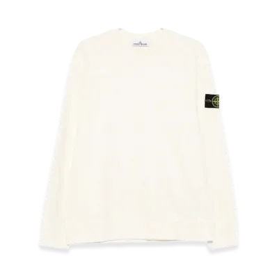 Stone Island Vanise Brushed Heavy Cotton Jersey Sweatshirt "White"