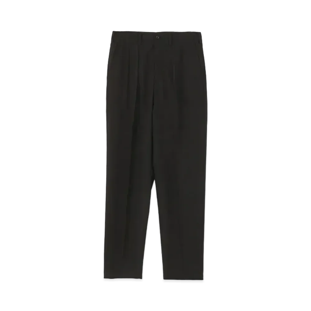 Yohji Yamamoto Pour Homme COSTUME D'HOMME WOOL SOFT 2TUCK PANTS "Black"