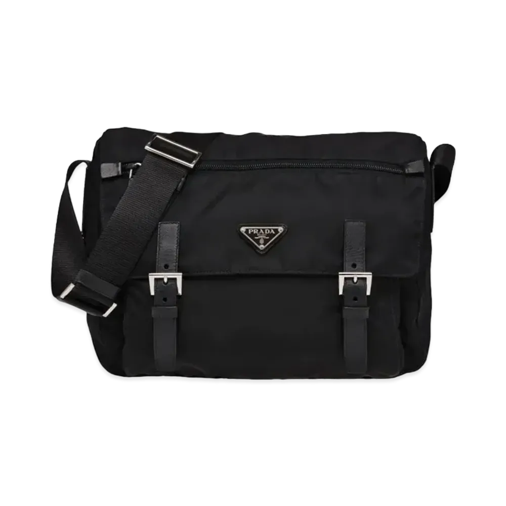 PRADA Nylon Shoulder Bag "Black"