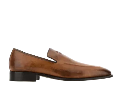 MIU MIU Women's Leather Loafers "Cognac"