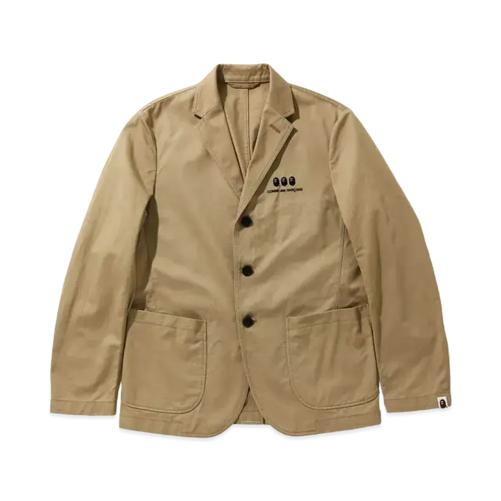 A BATHING APE CDG OSAKA TAILORED JACKET "Tan"