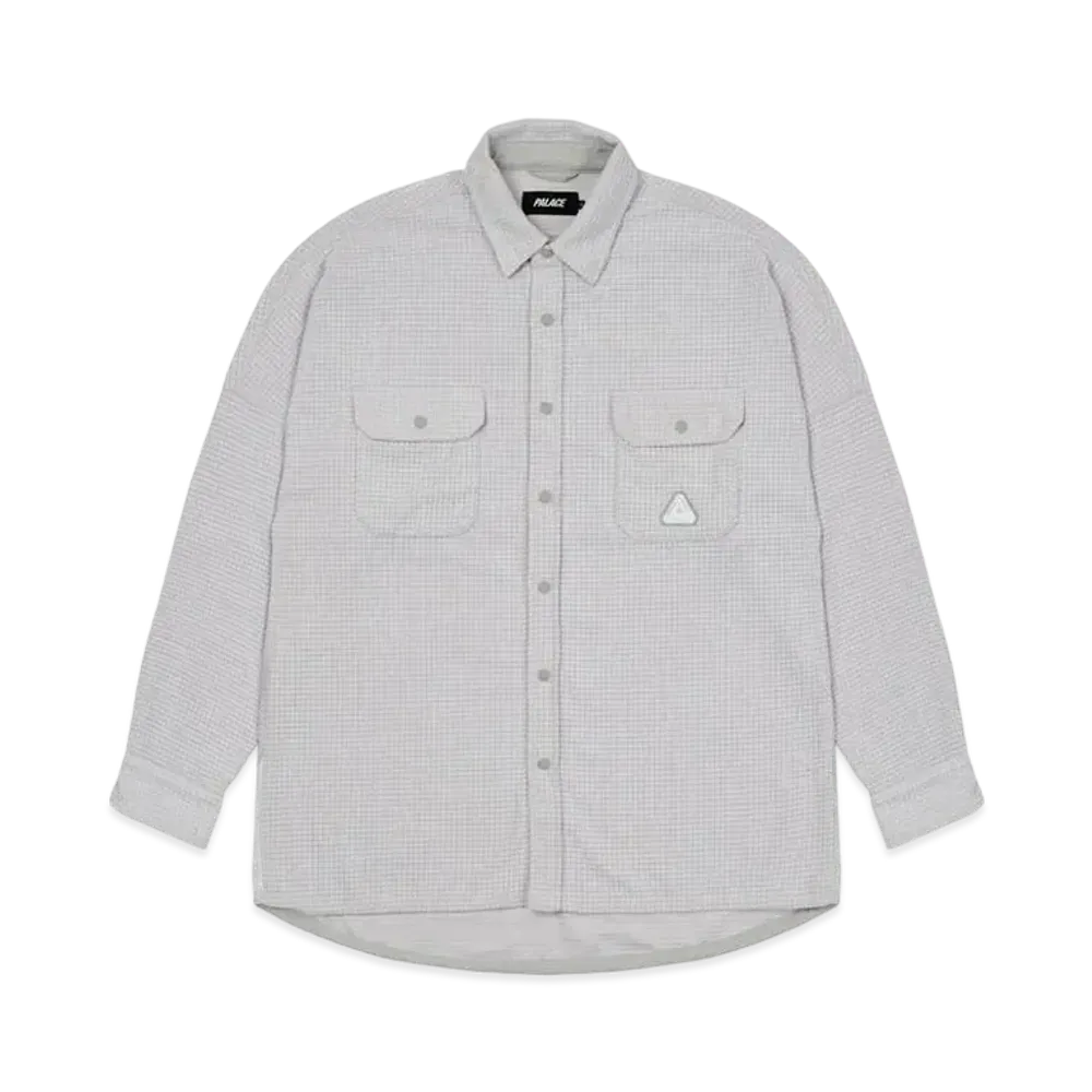 PALACE POLAR GRID OVERSHIRT "White"