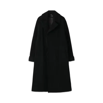 Yohji Yamamoto Y's WOOL MOSSA DESIGN SLEEVE COAT "Black"