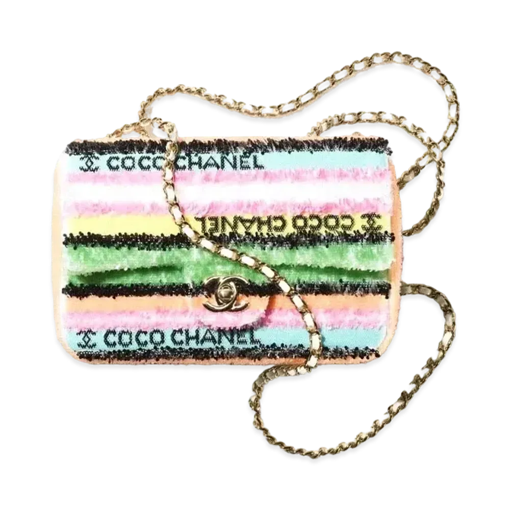 CHANEL Mini Flap Bag Sequins "Multicolor"