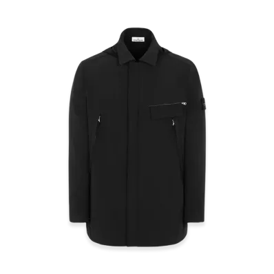 Stone Island 40727 Light Soft Shell-R Long Jacket - 20SS "Black"
