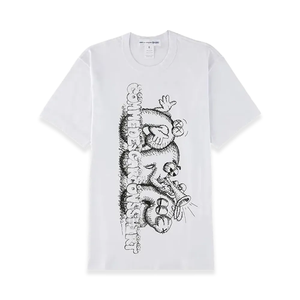COMME des GARCONS x KAWS Printed T-Shirt "White"
