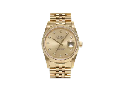 ROLEX Datejust 10P Diamonds "Champagne/Yellow Gold"