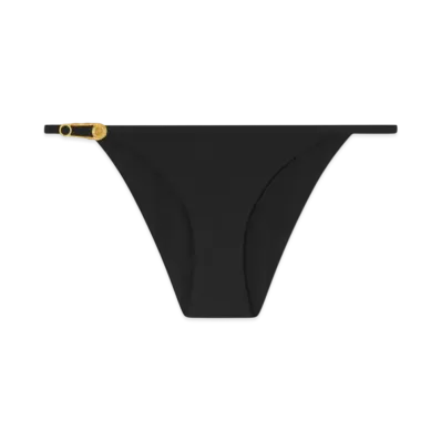 Versace Safety Pin Bikini Bottoms "Black"