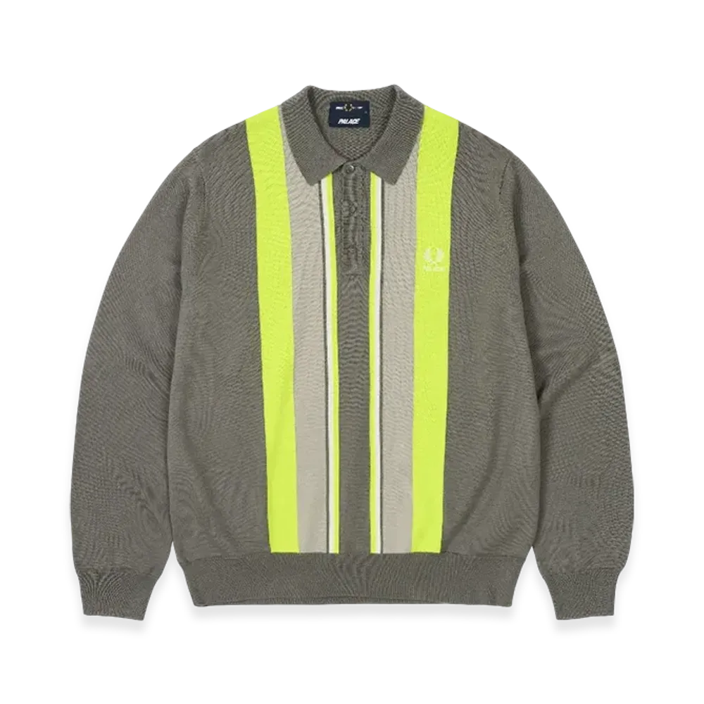 PALACE x Fred Perry Long Sleeve Knitted Shirt "Feather"