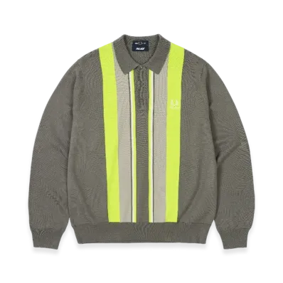 PALACE x Fred Perry Long Sleeve Knitted Shirt "Feather"