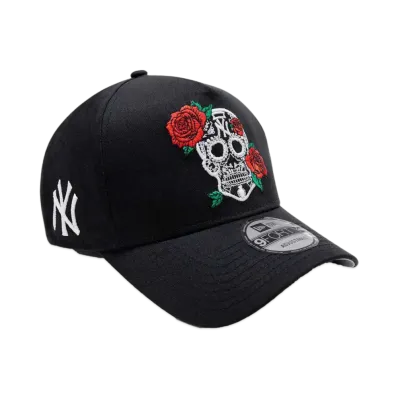 NEW ERA Halloween Collection 9Forty A-Frame New York Yankees Sugar Skull "Black"