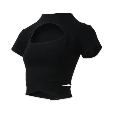 THEREDTHREAD S Front Cross Tops "Black"
