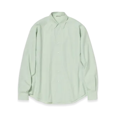 AURALEE Washed Finx Twill Big Shirt "Light Khaki"