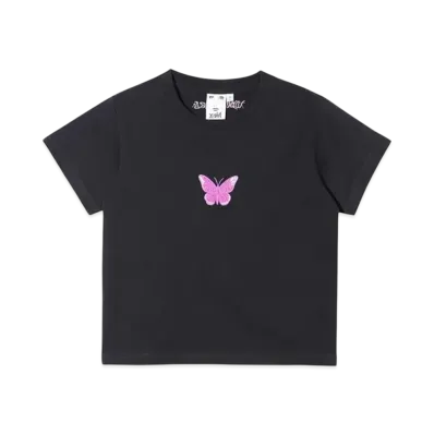 X-Girl Embroidered Butterfly Logo S/S Baby Tee "Black"