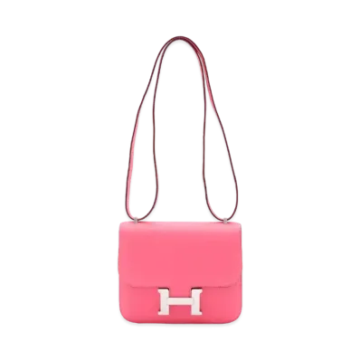 Hermes Constance Epsom "Rose Azalee/Silver"