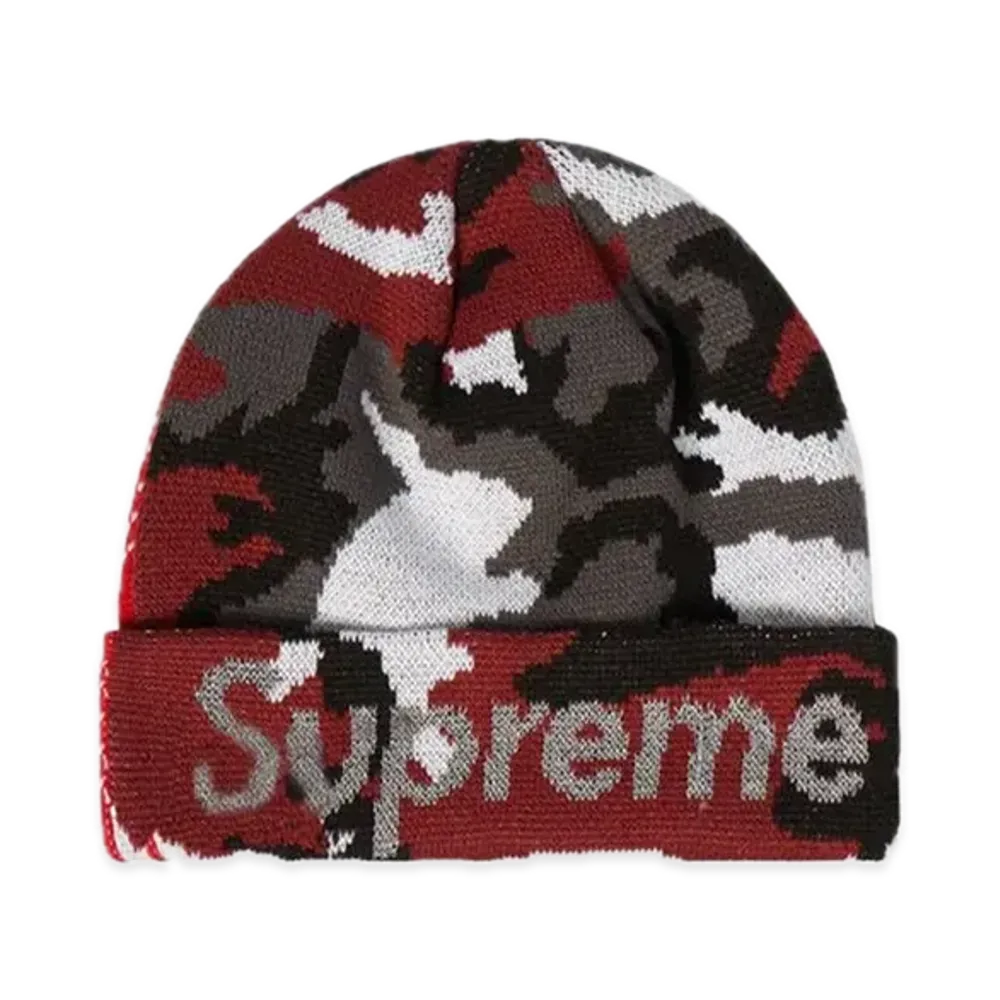 Supreme New Era Split Beanie "Red"