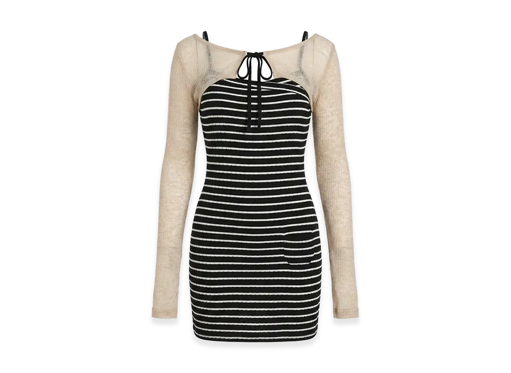 ANDMARY Women's Olivia Border Set Up "Black"