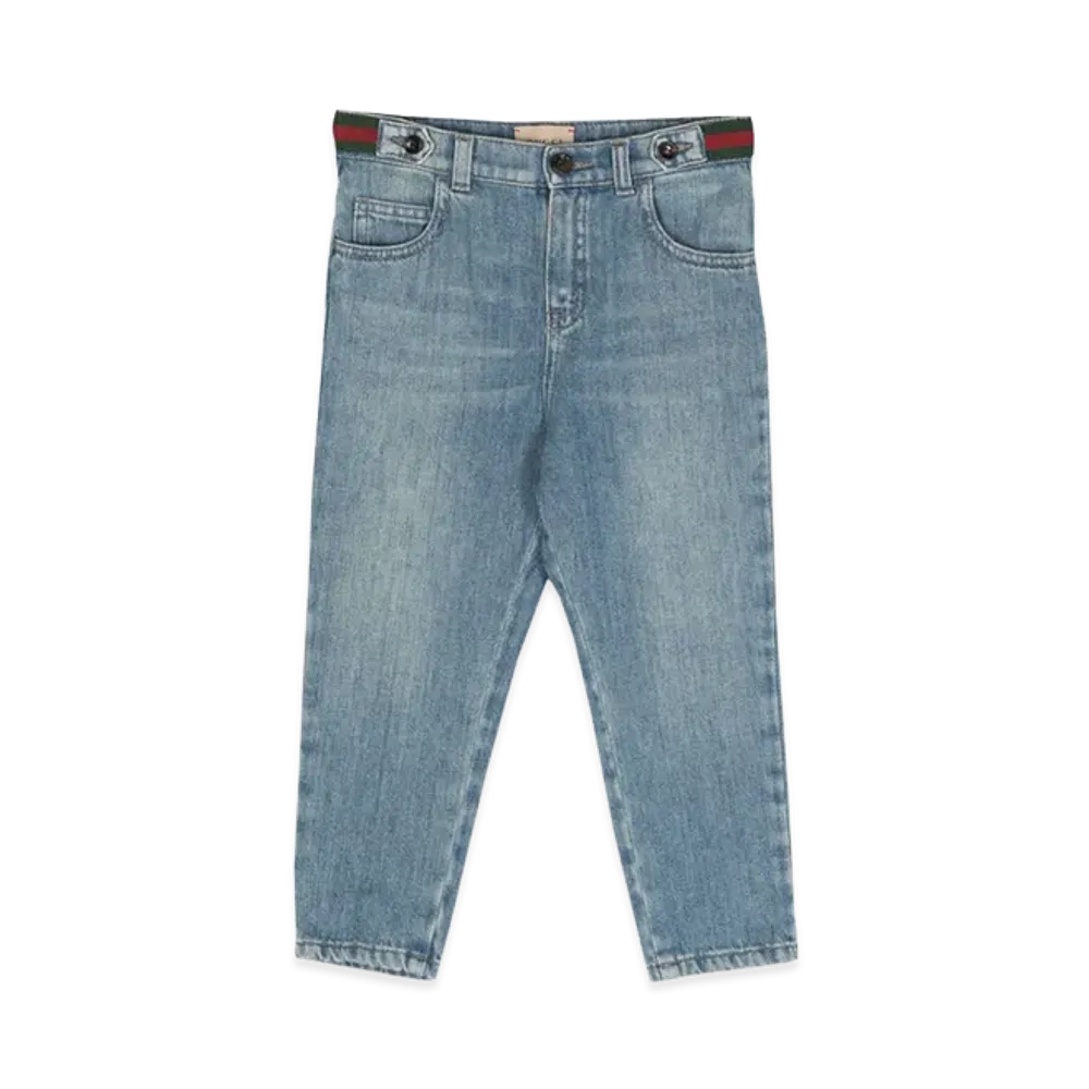 GUCCI Kids B Pants Organic Denim "Blue"