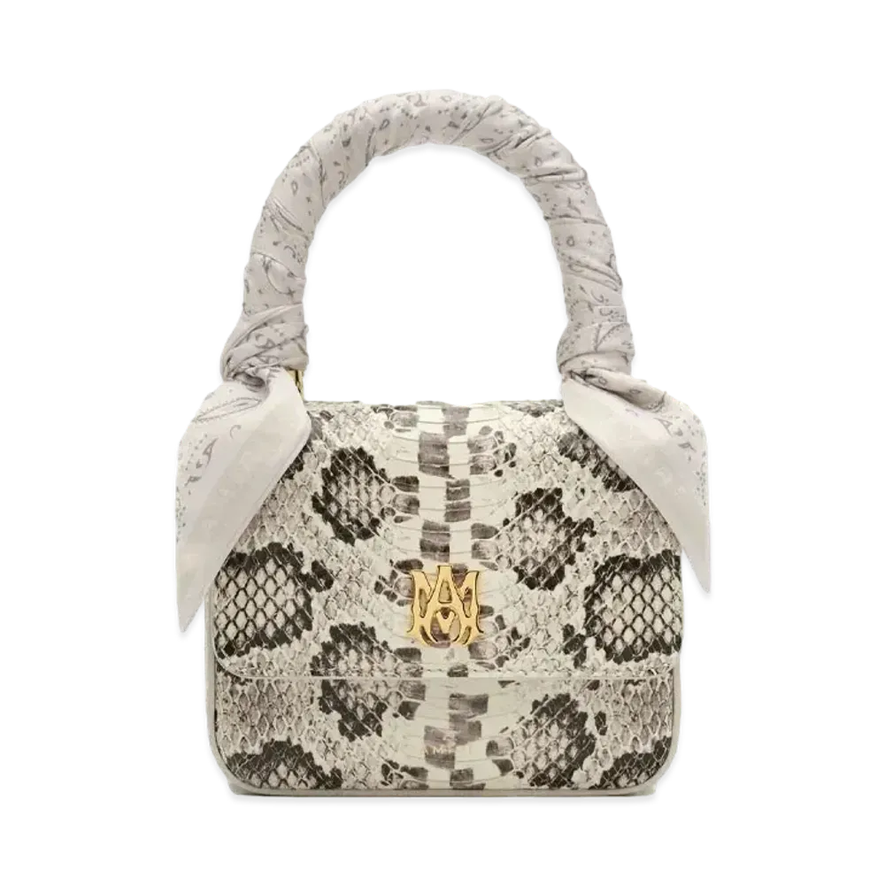 AMIRI Women'S Snake Micro MA Bag "Alabaster"