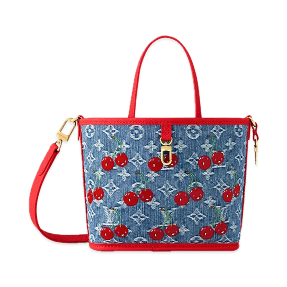 Louis Vuitton x Takashi Murakami Neverfull Inside Out BB "Cherry Denim Blue"